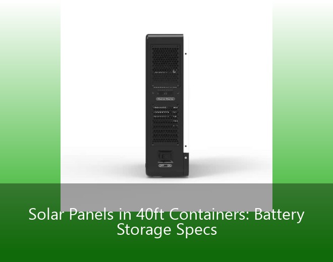 Solar Panels in 40ft Containers: Battery Storage Specs
